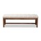 Baxton Studio Ainsley Beige Upholstered Walnut Finished Rubberwood Bench 147-8232 - alternate 4